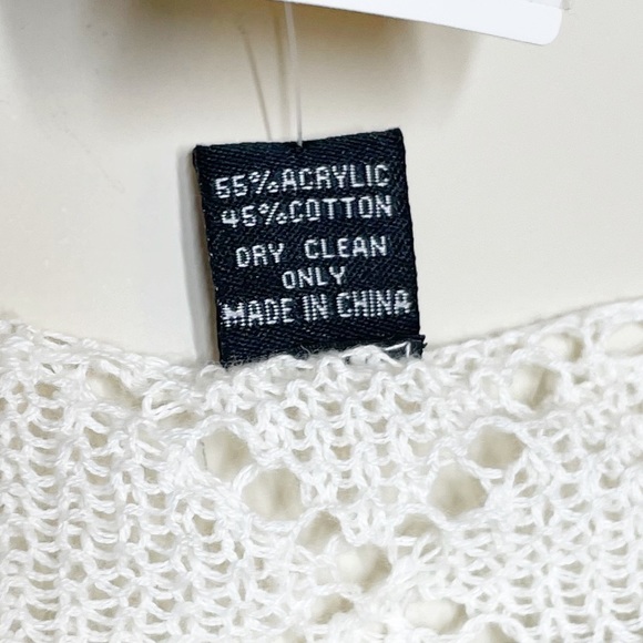 Saks OFF 5TH Outlet Cardigan Sweater Cream OS - Picture 4 of 4